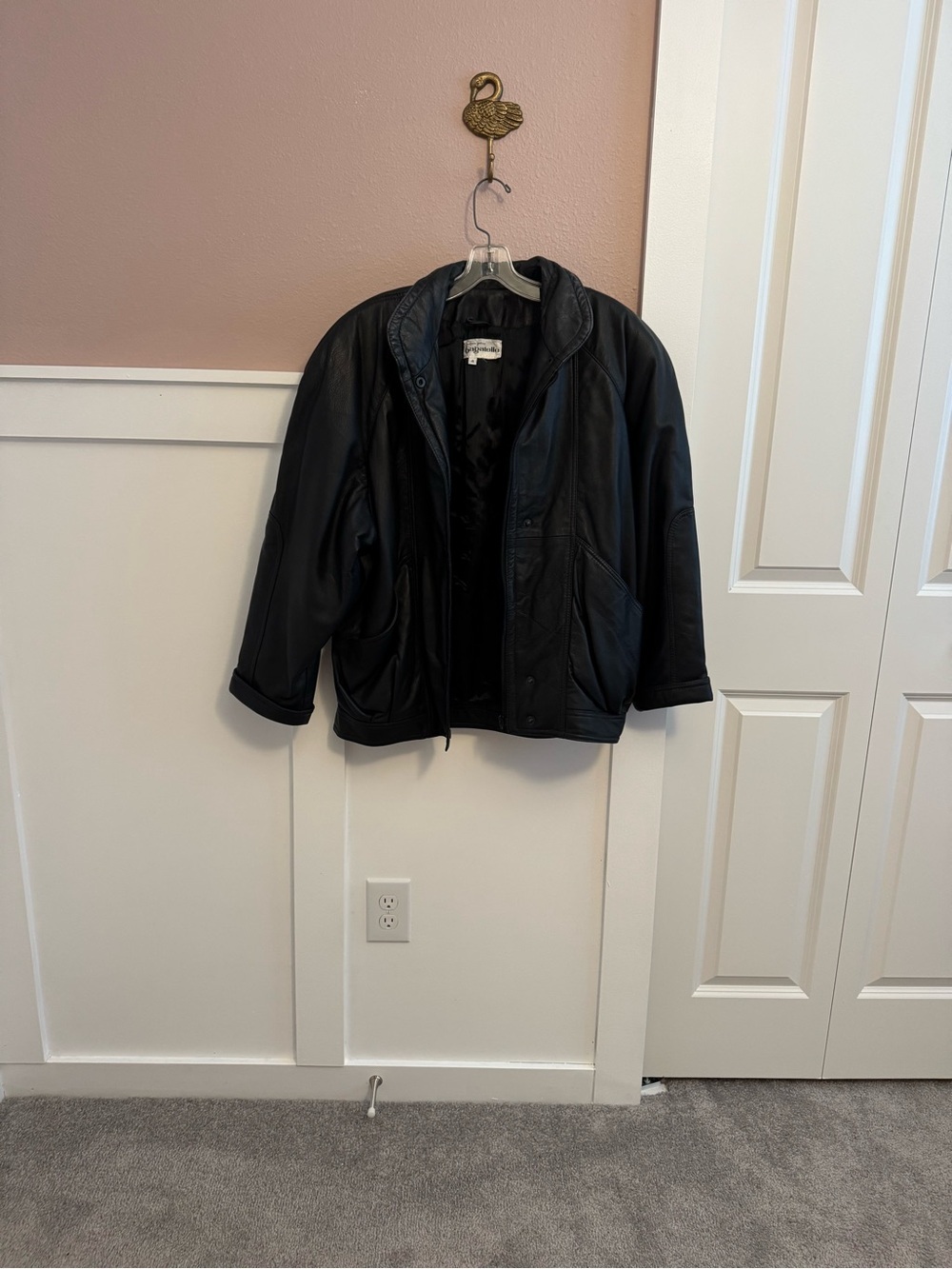 Vintage Margaret Godfrey Bagatelle Black Leather Jacket